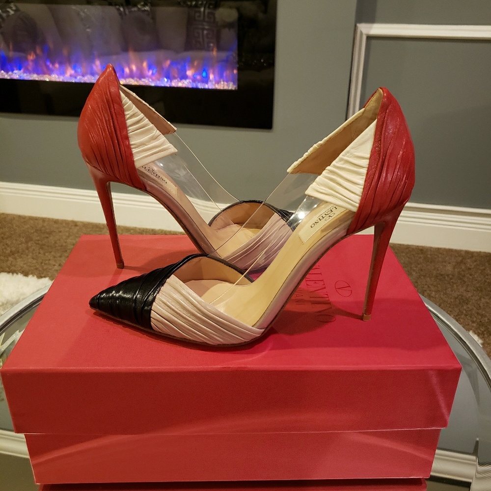Valentino Tri-color PVC/leather Pumps